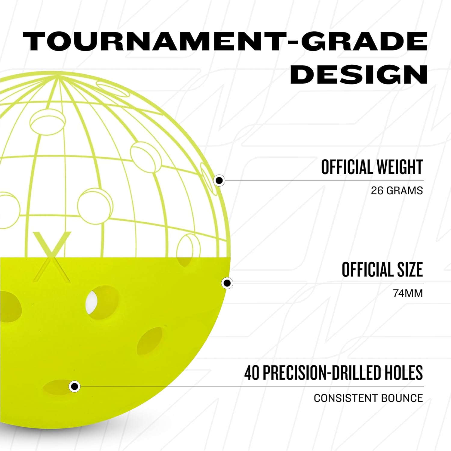 Outdoor Pickleballs – Regulation Size