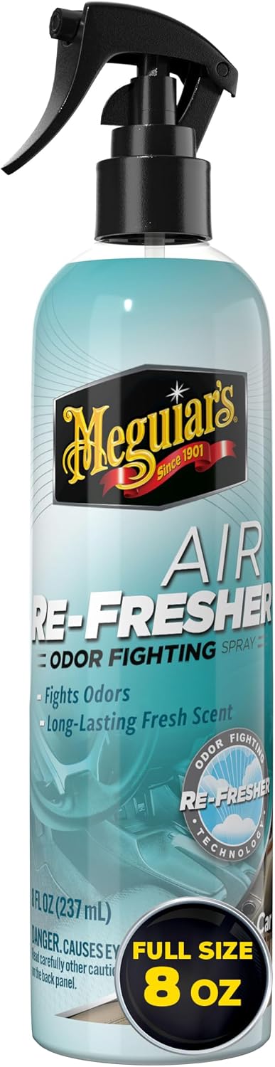 Meguiar’s Air Re-Fresher Odor Fighting Spray – New Car Scent, 8 Oz