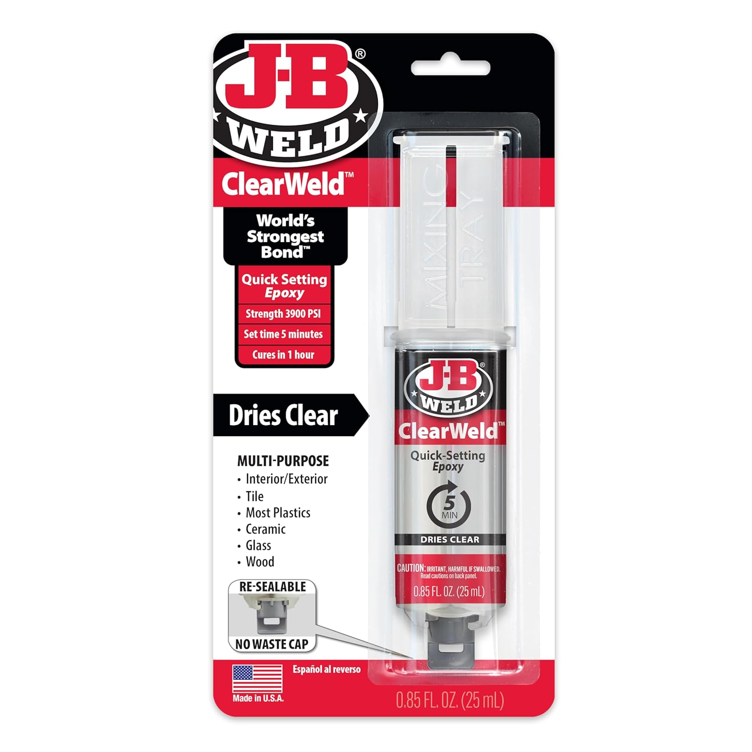 Clear 5-Minute Epoxy Syringe