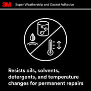 3M 08008 Black Super Weatherstrip & Gasket Adhesive – 5 Oz