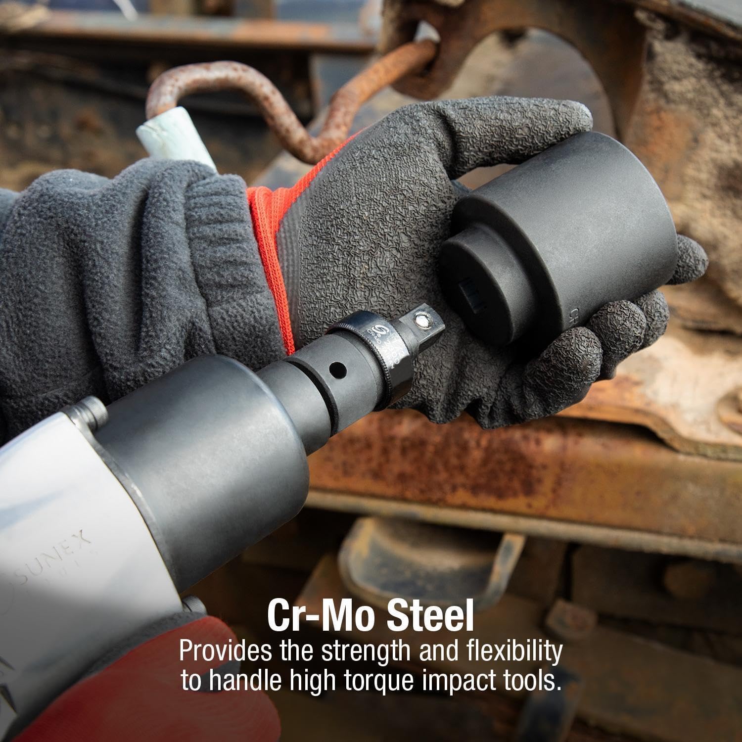 SUNEX 1/2" Drive Universal Impact Joint, Cr-Mo Steel