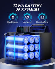 All-Terrain Self-Balancing Hoverboard with Bluetooth & LED Lights