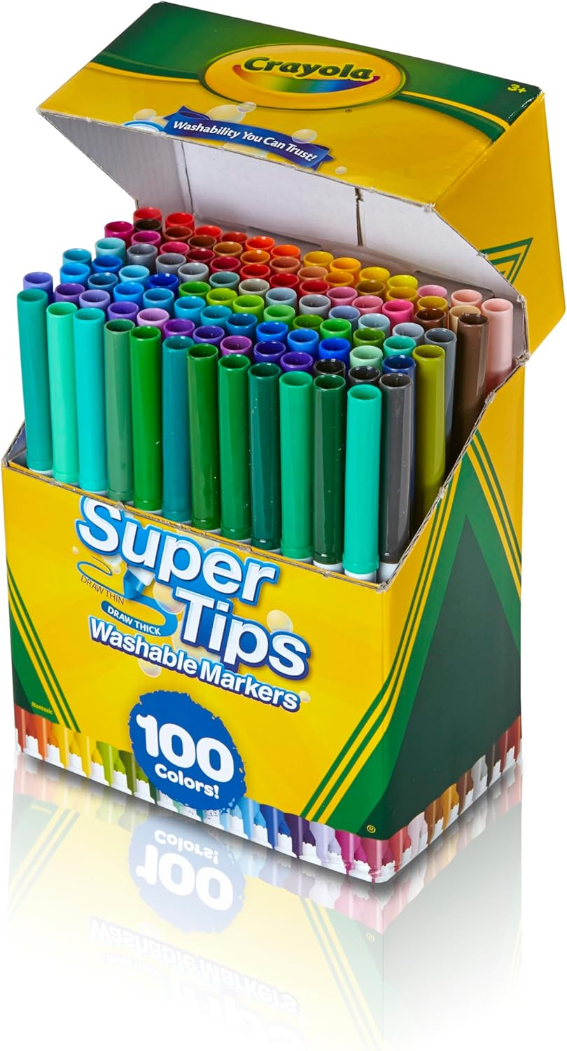 100-Count Washable Fine-Point Marker Set