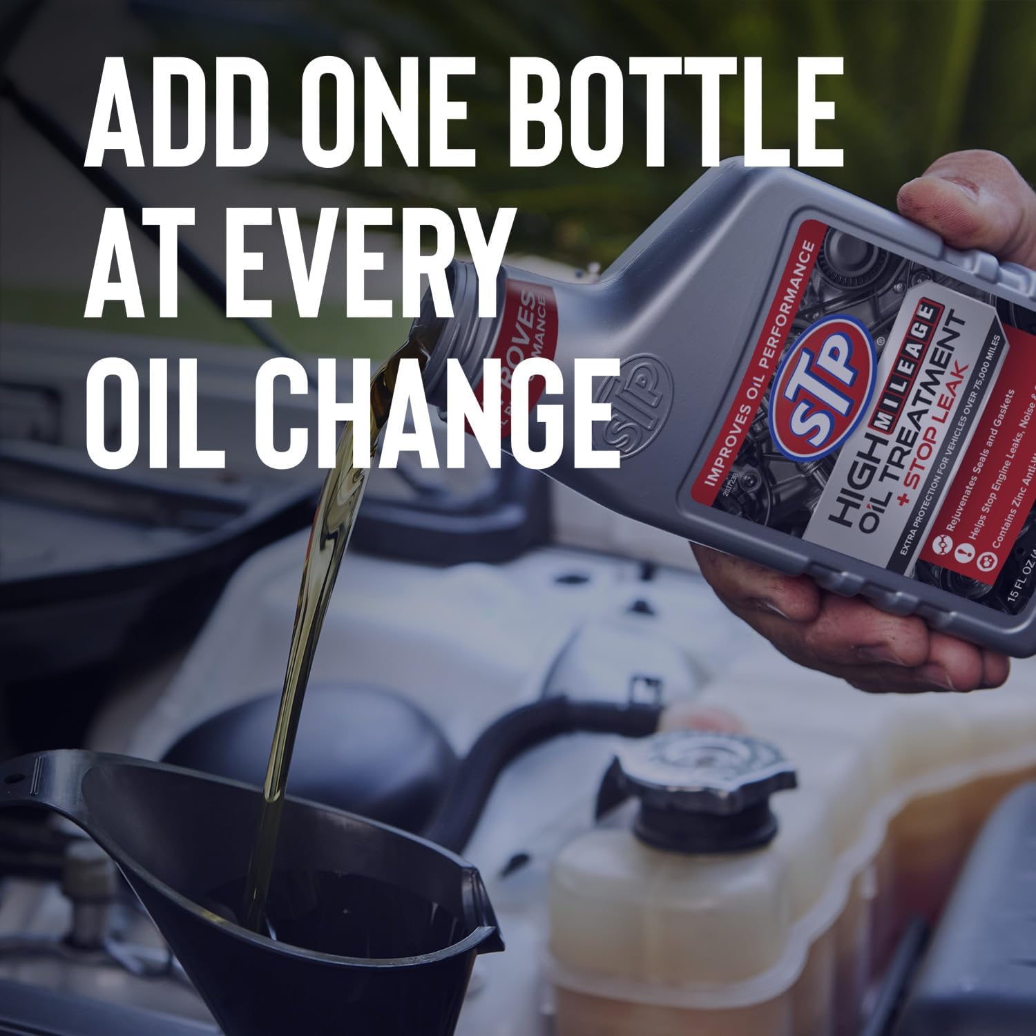 High-Mileage Engine Oil Treatment & Stop Leak – 15 fl oz