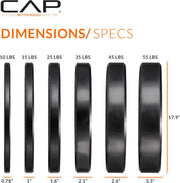 CAP 2-Inch Olympic Bumper Plate Weight Set