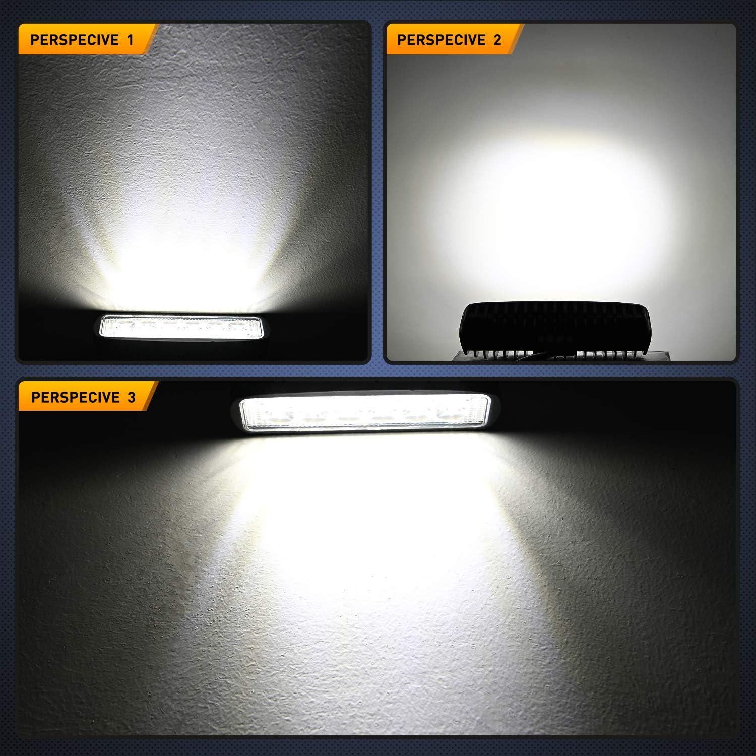 6-Inch 18W Flood LED Off-Road Light Pods – 2 Pack
