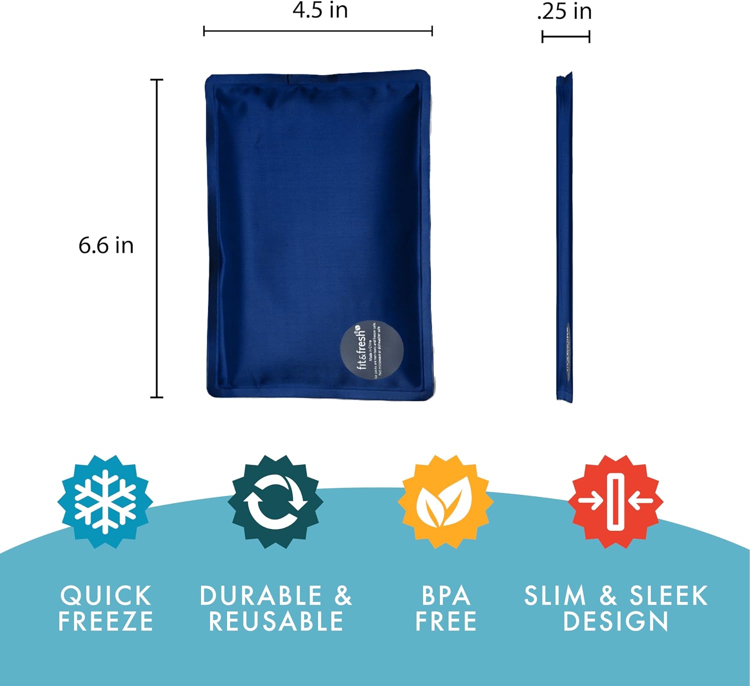 Reusable Soft Ice Packs for Lunch Bags (2 Pack)