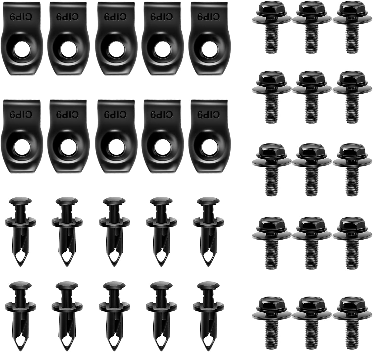 GOOACC GRC-70 Engine Under Cover Fastener Clips – 35-Piece
