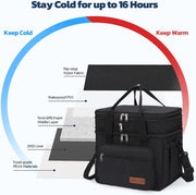 23L Insulated Expandable Lunch Cooler Bag