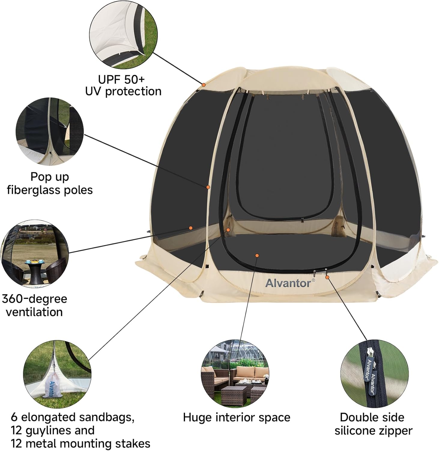 Alvantor Pop Up Screen House Tent