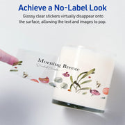 Avery Printable Sticker Paper 8.5" x 11" – Glossy Clear
