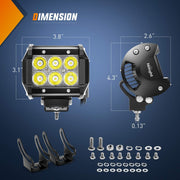 18W LED Spot Light Pods – 2 Pack