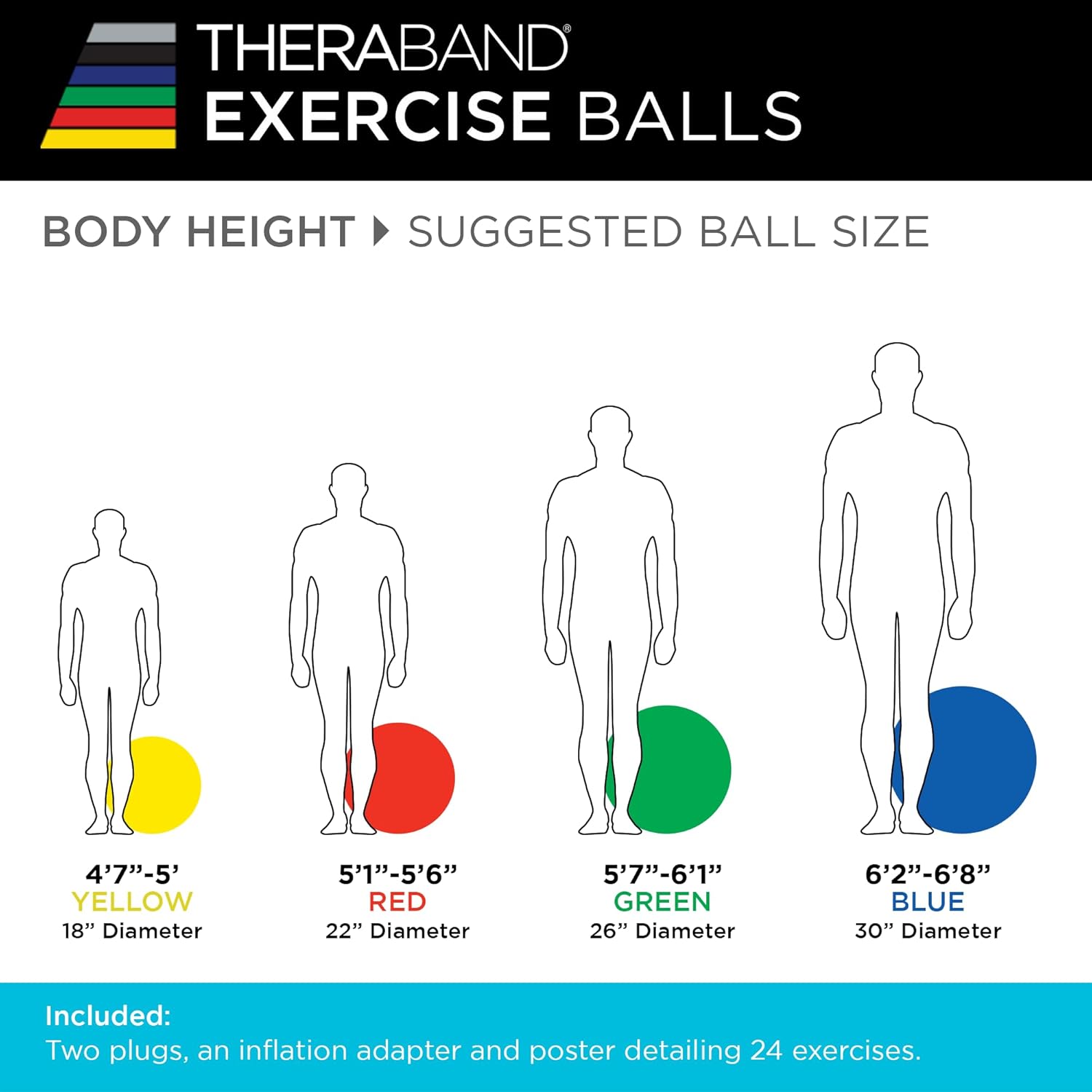 Exercise & Stability Ball for Balance, Core Strength & Rehabilitation