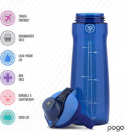 Pogo BPA-Free Tritan Plastic Water Bottle with Chug Lid – 32 oz