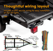 12V LED Waterproof Submersible Trailer Light Kit