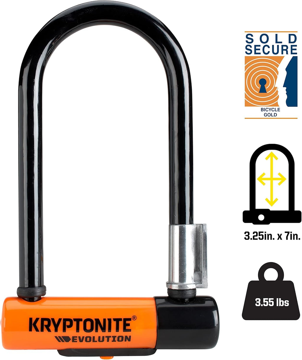 Heavy-Duty Bike U-Lock with 4 ft Security Cable