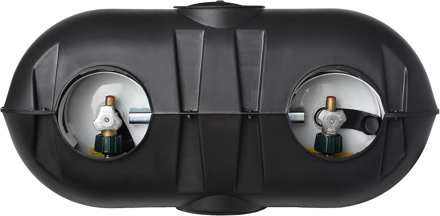 Dual 30 lb Propane Tank Cover for RVs – Black