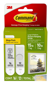 Heavy Duty Picture Hanging Strips Set