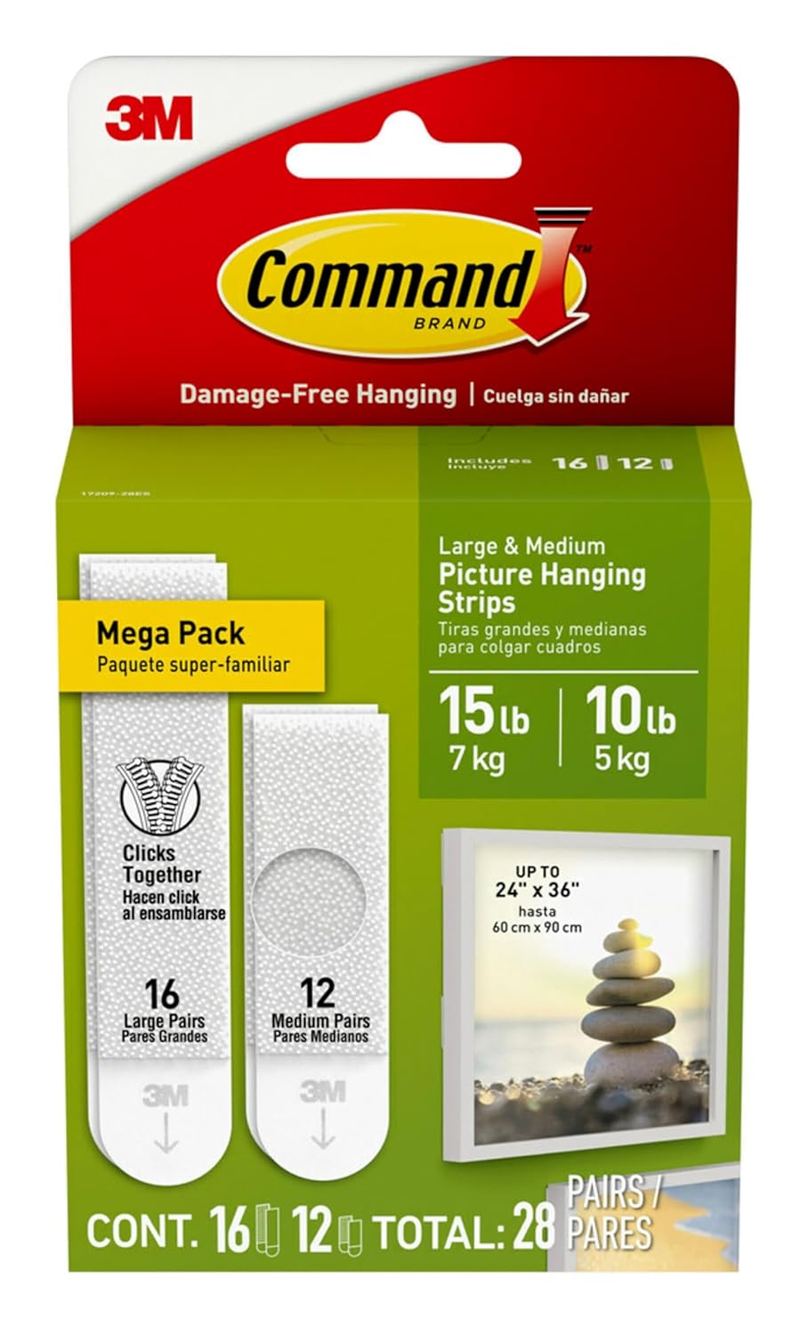 Heavy Duty Picture Hanging Strips Set