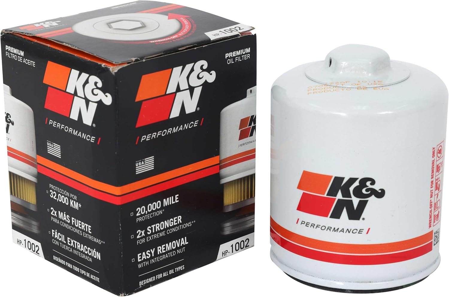 Premium Extended-Life Engine Oil Filter with Wrench-Off Nut