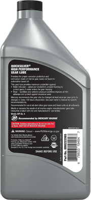 Quicksilver SAE 90 High Performance Gear Lube – 32 Oz