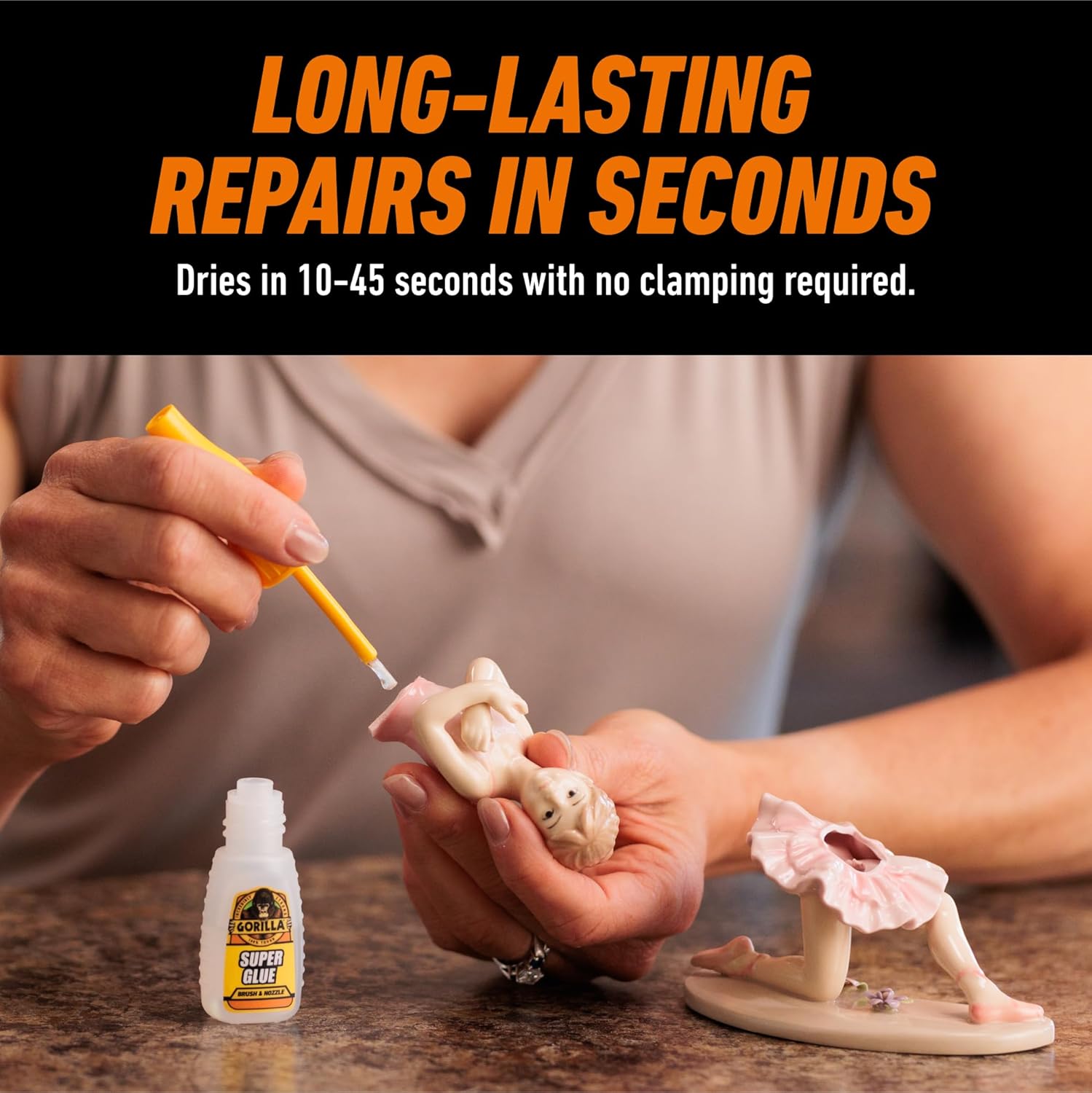 Clear Super Glue with Brush Applicator