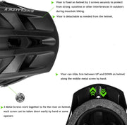 Lightweight Mountain Bike Helmet with Visor