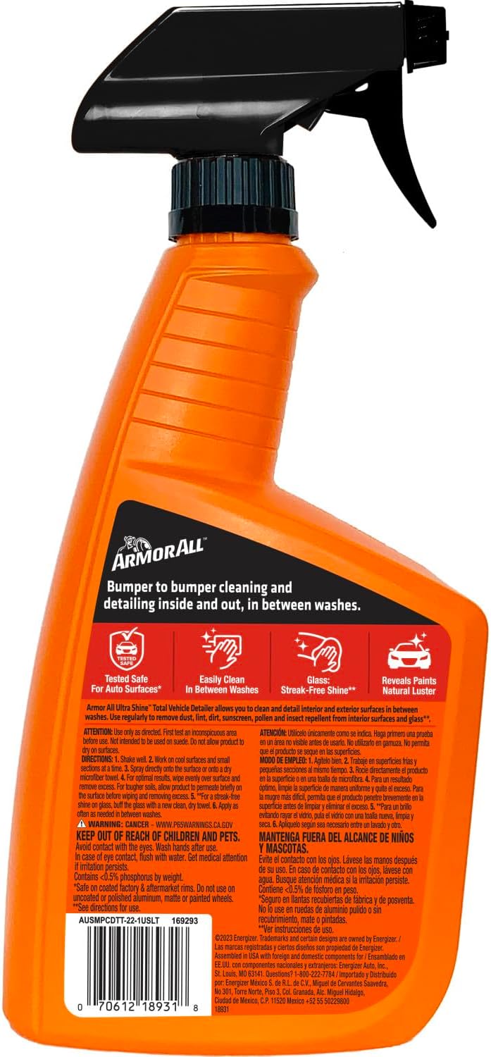 Ultra-Shine Interior & Exterior Vehicle Detailer Spray – 22 oz