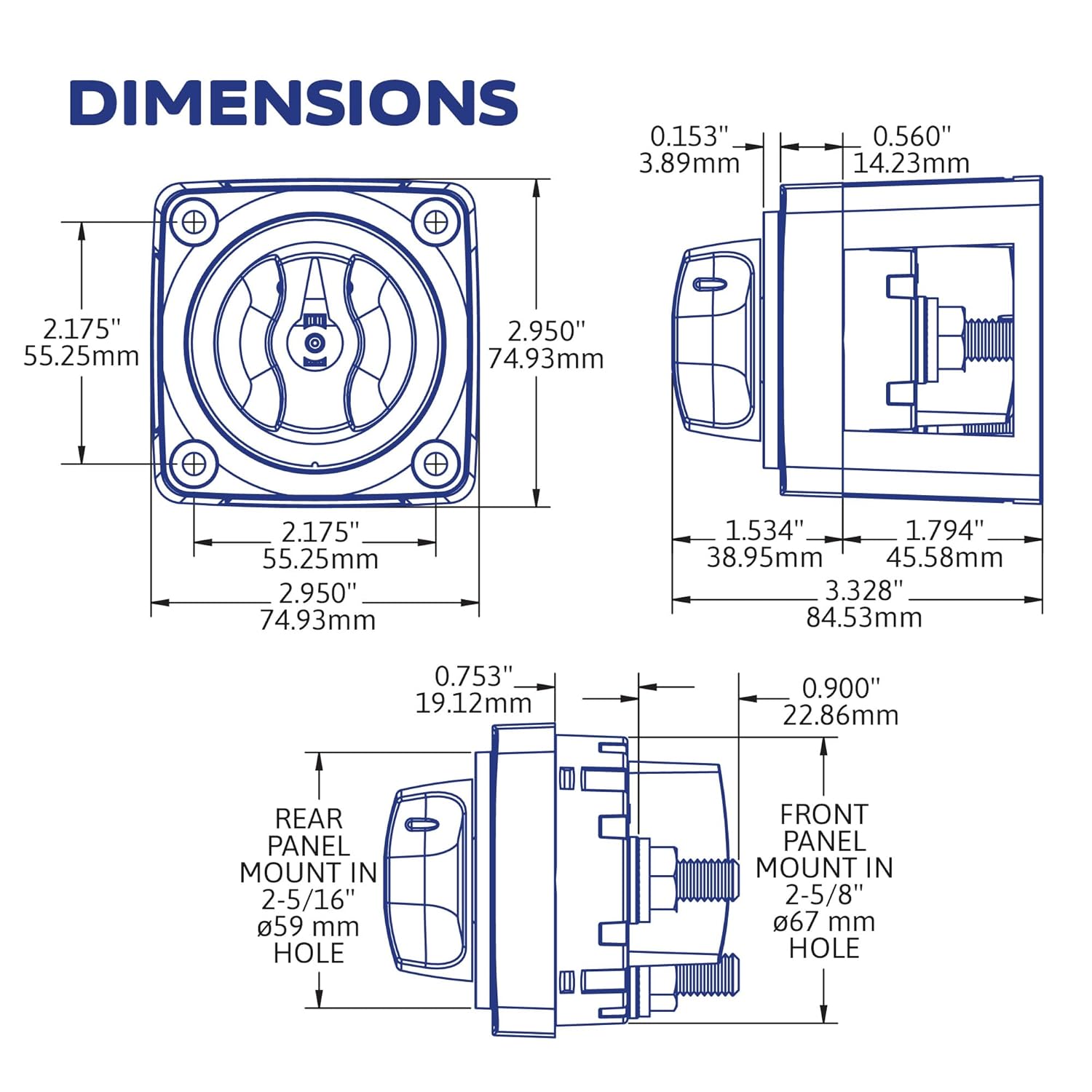 Marine Battery Disconnect Switch ON/OFF