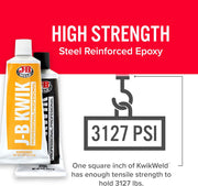 J-B Weld KwikWeld Steel Reinforced Epoxy, 10 oz