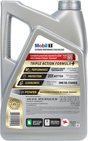 Mobil 1 Extended Performance High Mileage 0W-20 Full Synthetic Motor Oil – 5 Qt