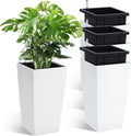 Tall White Planter Set