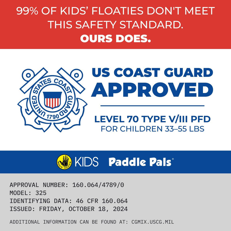 Kids Learn-to-Swim Life Vest 33-55 lbs