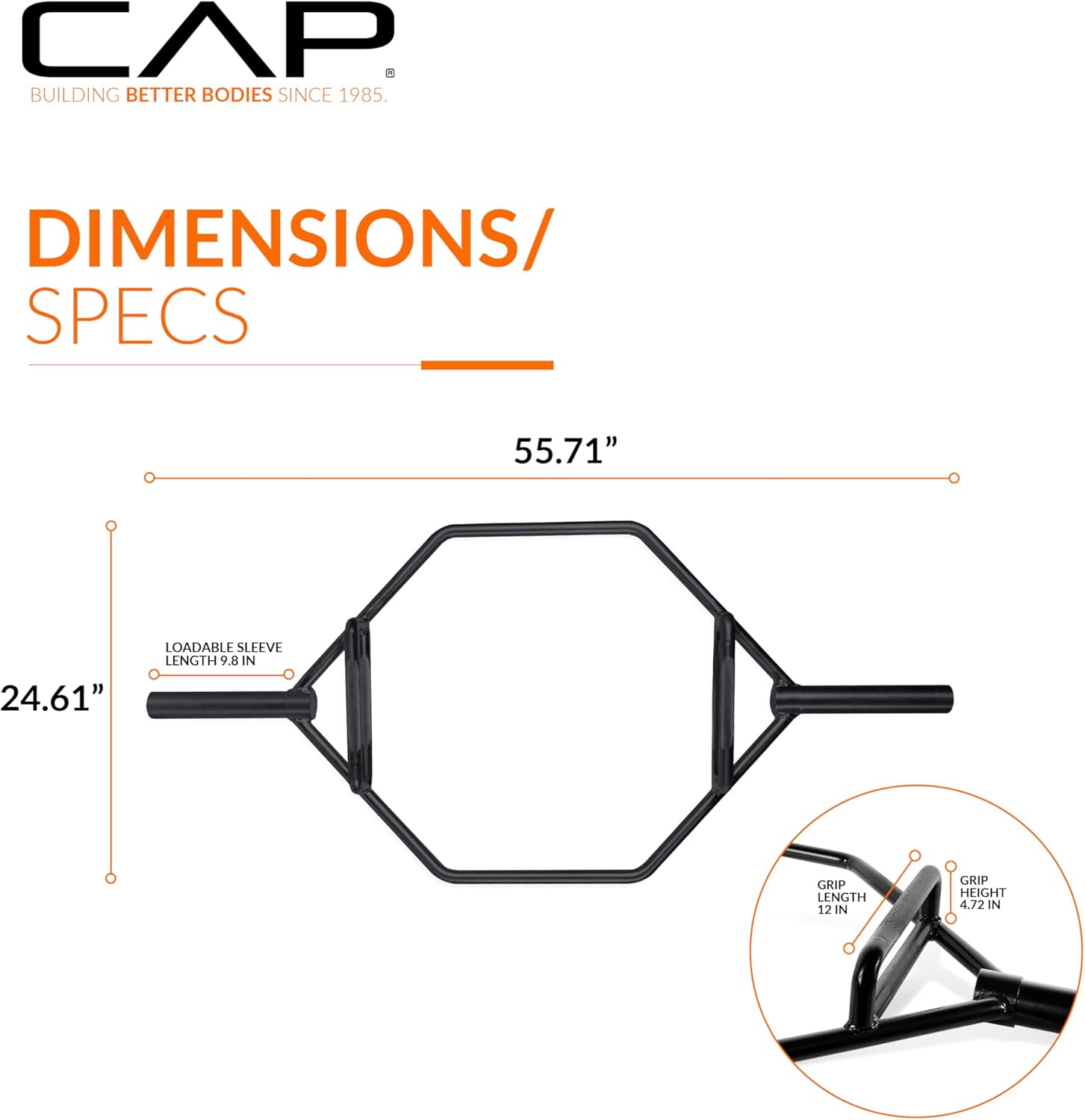 Heavy-Duty Olympic Hex Trap Bar for Deadlifts & Shrugs