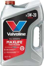 Valvoline MaxLife High Mileage Full Synthetic 5W-20 Motor Oil – 5 QT