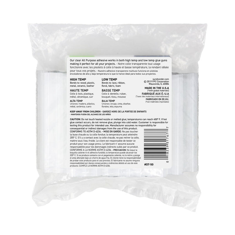 Full-Size Multi-Temperature Hot Glue Sticks – 50 Pack