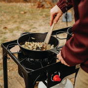 Double Burner Propane Camp Stove with Adjustable Regulator