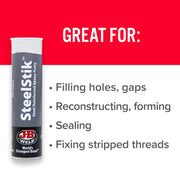 Steel Reinforced Epoxy Putty Stick – 2 Pack, Dark Grey
