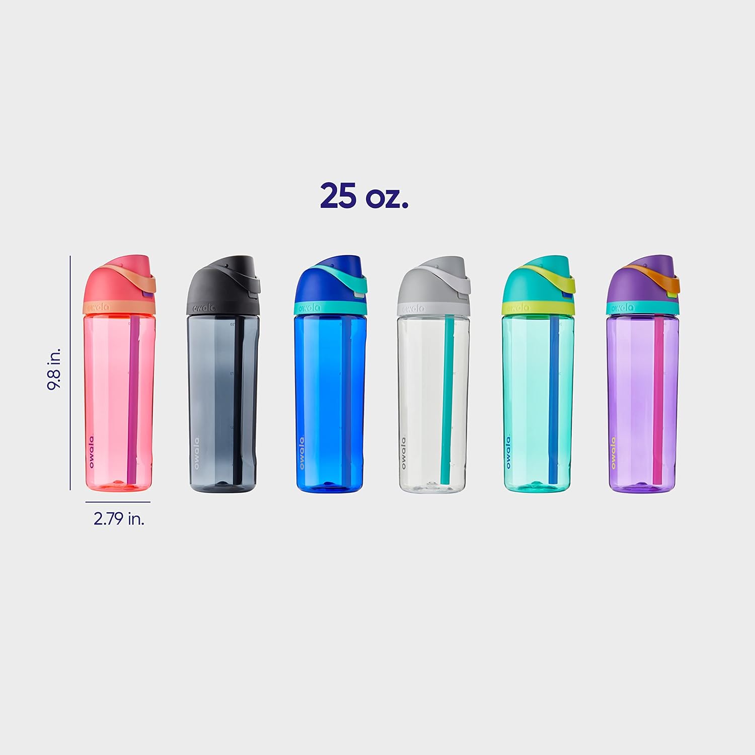 FreeSip Tritan Sports Water Bottle with Straw