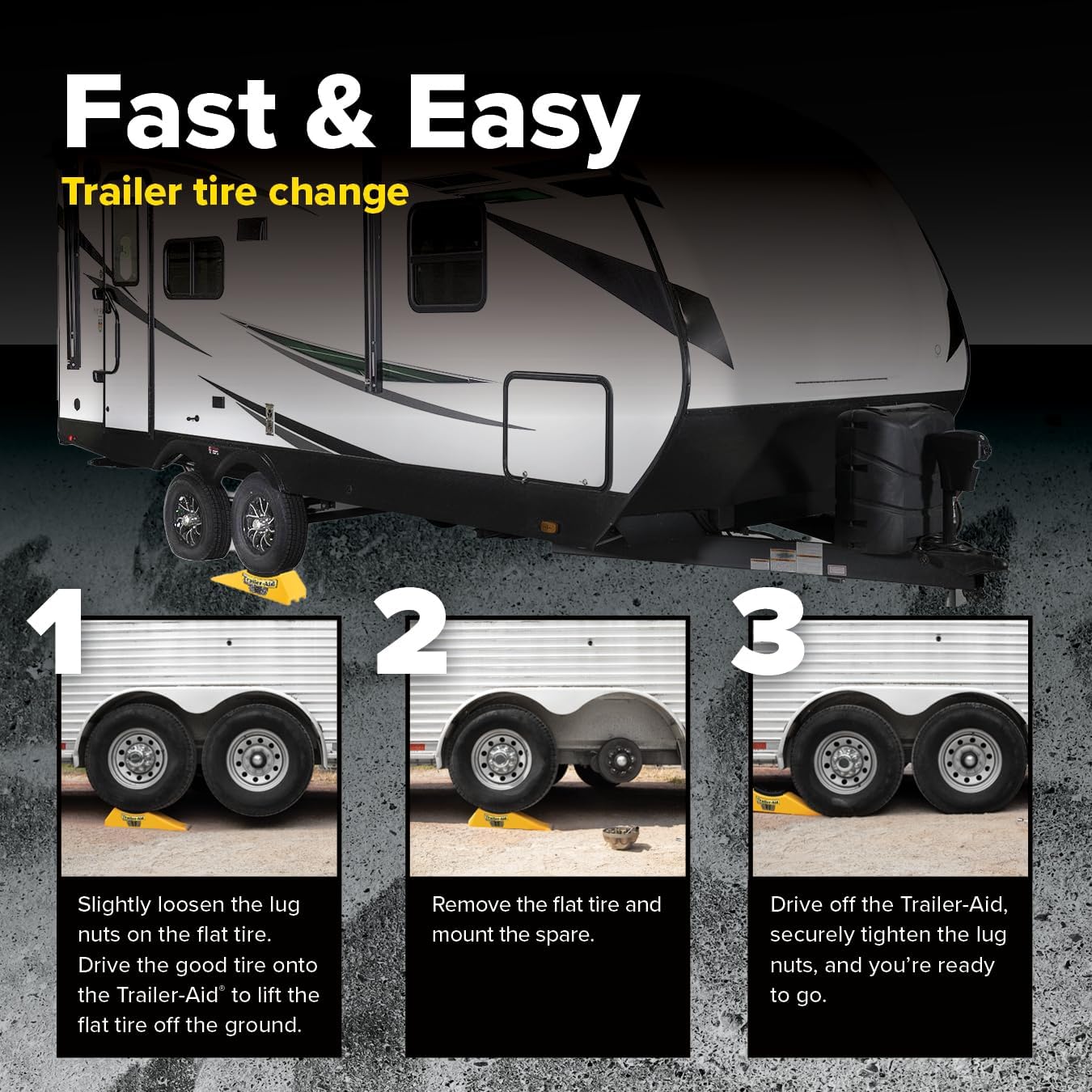 5.5-Inch Tandem Trailer Tire Change Ramp