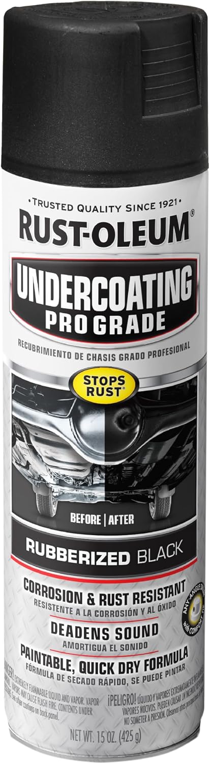 Professional-Grade Rubberized Black Undercoating Spray