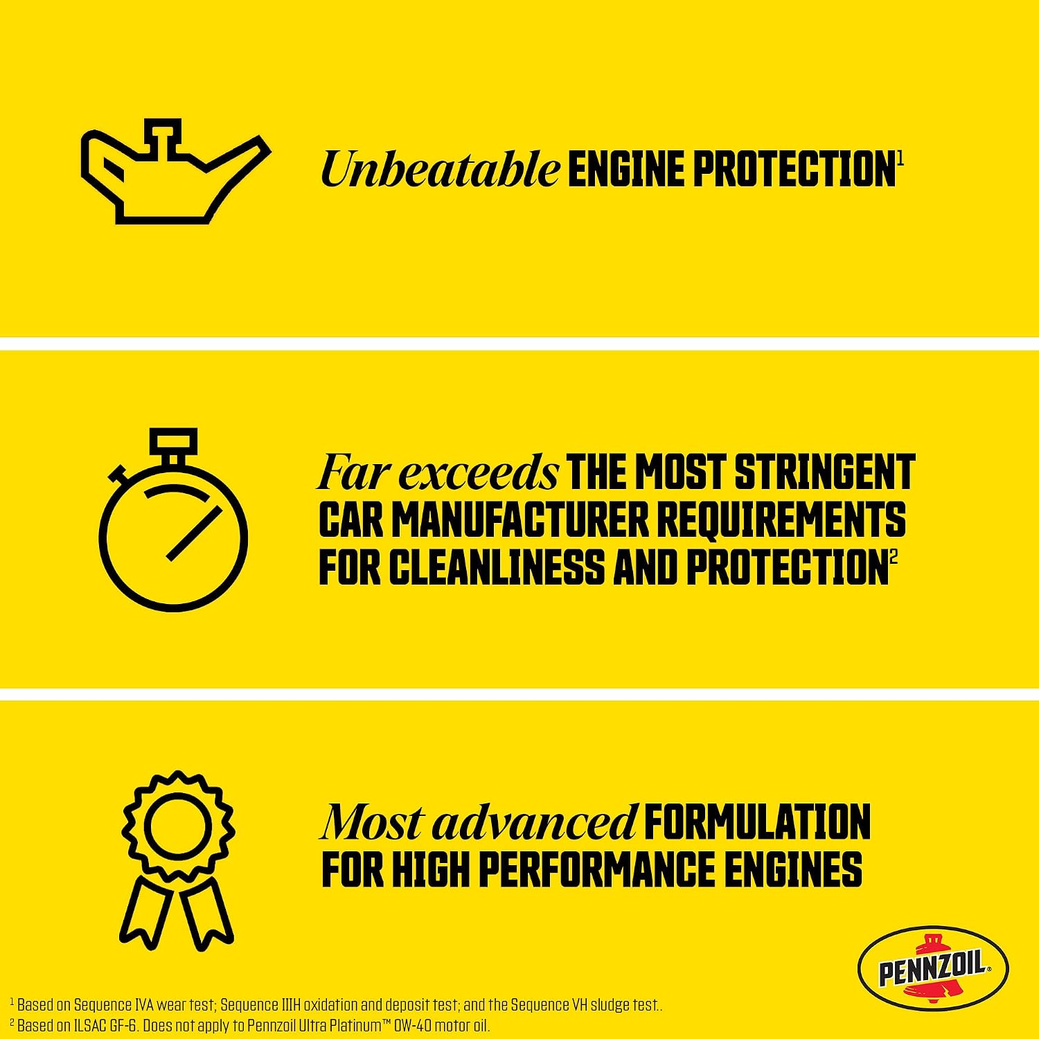Pennzoil Ultra Platinum Full Synthetic 0W-40 Motor Oil – 6-Quart Pack