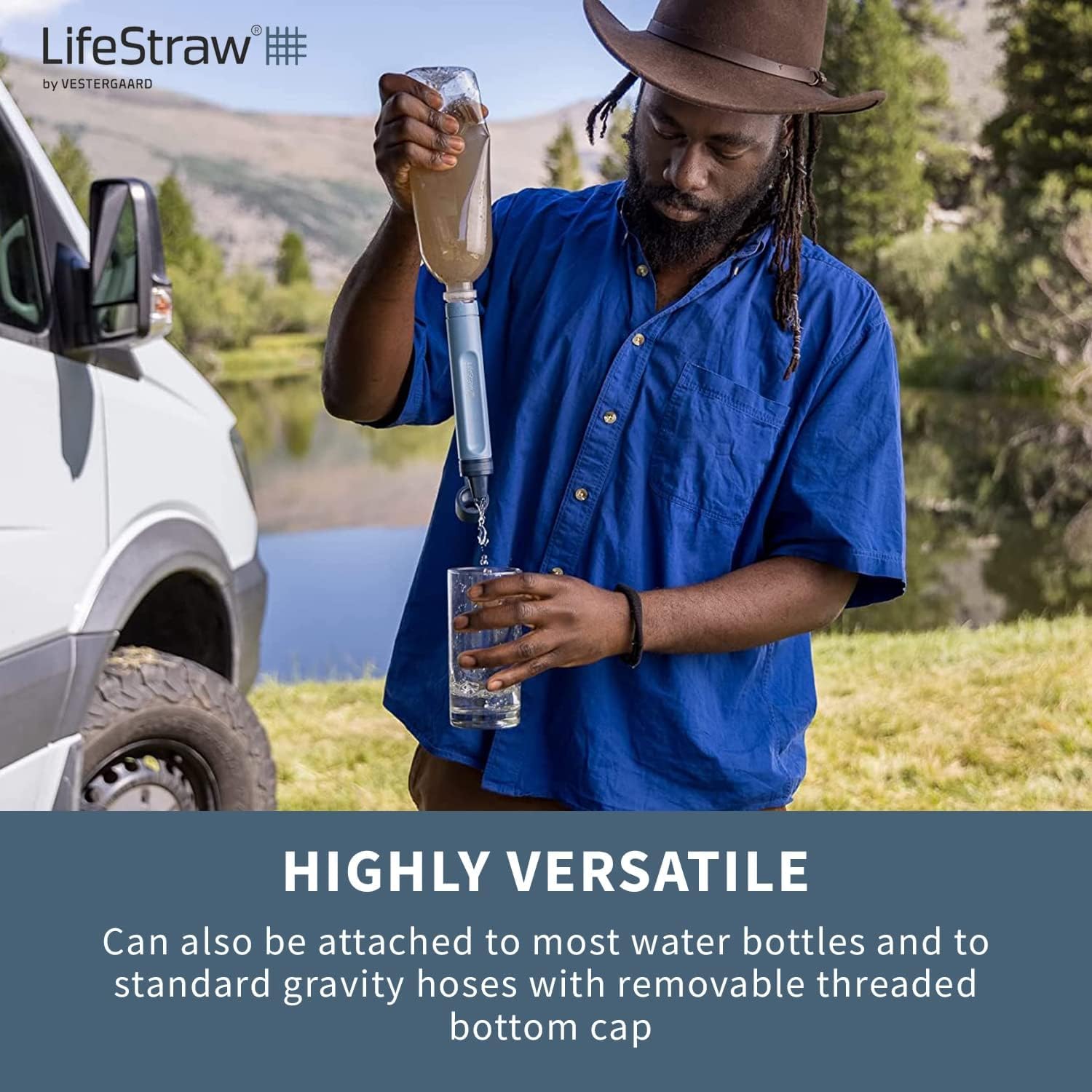 Personal Water Filter for Hiking, Camping & Emergency Use