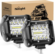 4-Inch 60W Triple-Row LED Off-Road Light Pods – 2 Pack