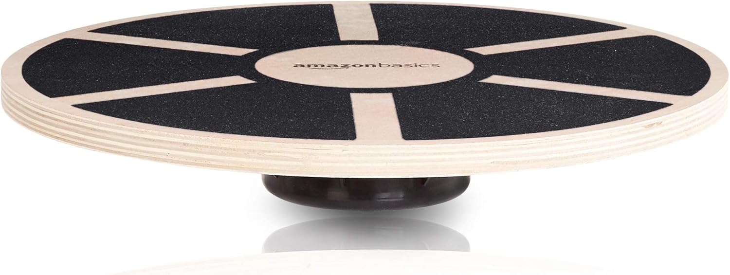 Wood Wobble Balance Trainer Board, Slip Resistant, for Exercise and Core Strength