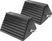 MaxxHaul Rubber Wheel Chocks – Heavy-Duty 2-Pack, 10" x 8" x 6"