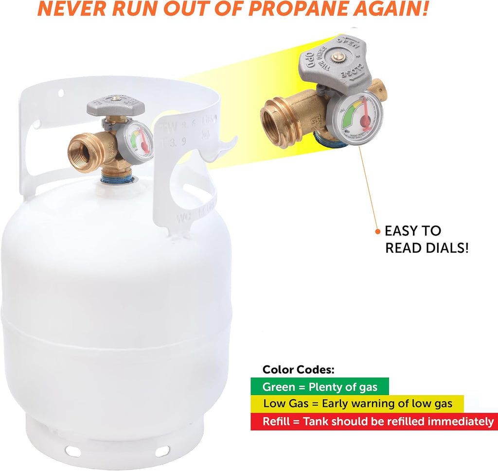5 lb Steel Propane Tank with Built-In Gauge