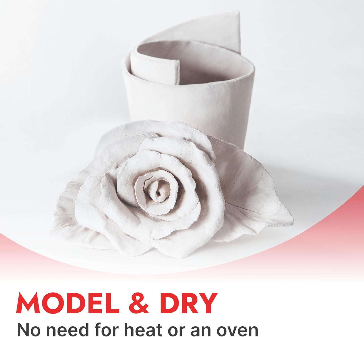 White Air-Dry Modeling Clay – 2.2 lb Block