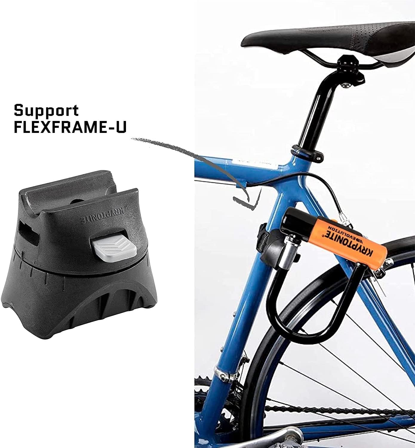 Heavy-Duty Bike U-Lock with 4 ft Security Cable