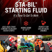 Cold-Weather Engine Starting Fluid with Upper Cylinder Lubricant – 11 oz